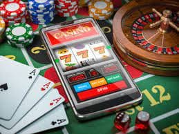 Live blackjack table on mobile phone screen